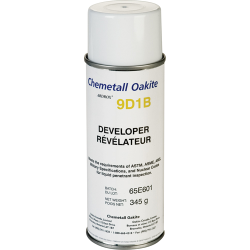 9D1B R&eacute;v&eacute;lateurs non Aqueux, Canette a&eacute;rosol GTA Hardware Inc