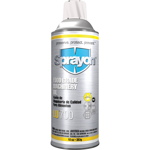 LU700 Food Grade Machinery Oil, 10 oz., Aerosol Can GTA Hardware Inc