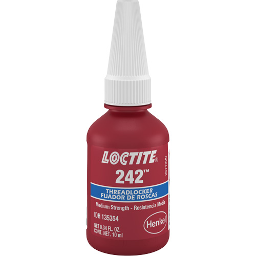 Threadlocker 242 , Blue, Medium, 10 ml, Bottle GTA Hardware Inc