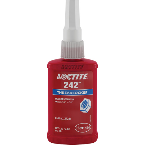 Threadlocker 242 , Blue, Medium, 50 ml, Bottle GTA Hardware Inc