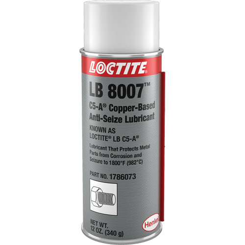 LB 8007 Copper Based Anti-Seize, 340 g, Aerosol Can, 1800°F (982°C) Max Temp. GTA Hardware Inc