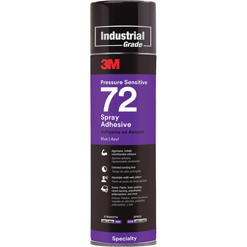 72 Pressure Sensitive Adhesive, Blue, Aerosol Can GTA Hardware Inc