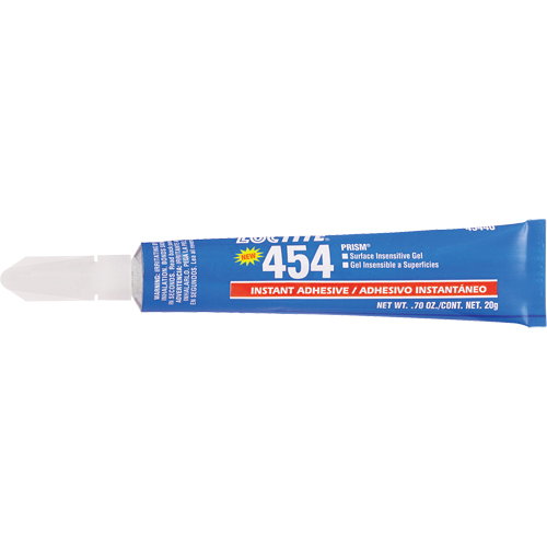 Prism 454 Instant Adhesive Gel, Clear, Tube, 20 g GTA Hardware Inc