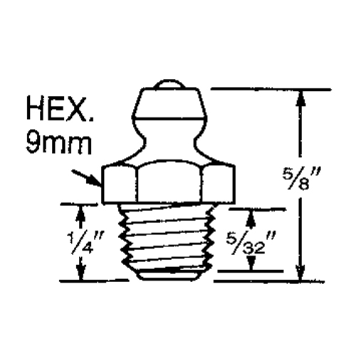Fitting, 8 mm Thread GTA Hardware Inc