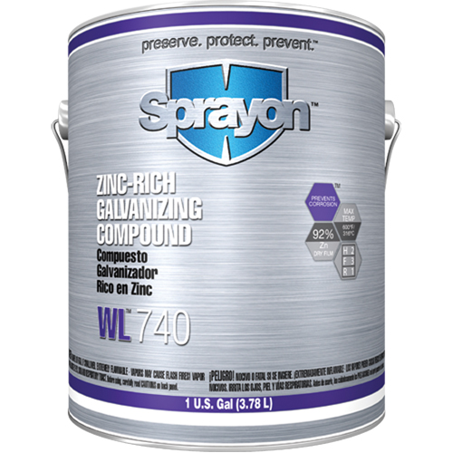 WL740 Zinc-Rich Galvanizing Compound, Gallon GTA Hardware Inc