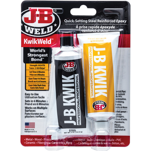 KwikWeld Epoxy, Two-Part, Tube, 10 oz., Grey GTA Hardware Inc