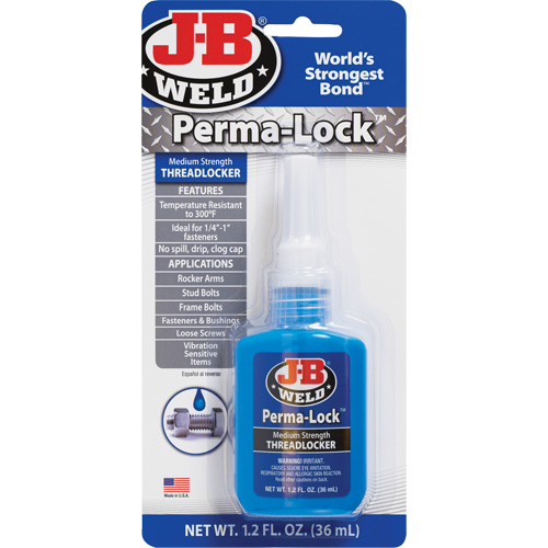 Perma-Lock Threadlocker, Blue, Medium, 36 ml, Bottle GTA Hardware Inc