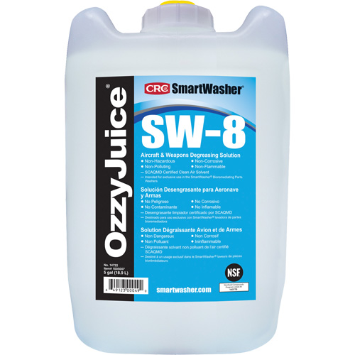 Solution de d&eacute;graissage pour avions et armes SW-8 SmartWasher Ozzyjuice, Cruche GTA Hardware Inc