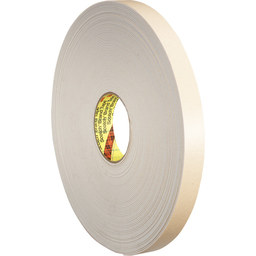 Ruban double face en mousse, 66 m (216') lo x 25,4 mm (1") la, 31 mils, Poly&eacute;thyl&egrave;ne GTA Hardware Inc