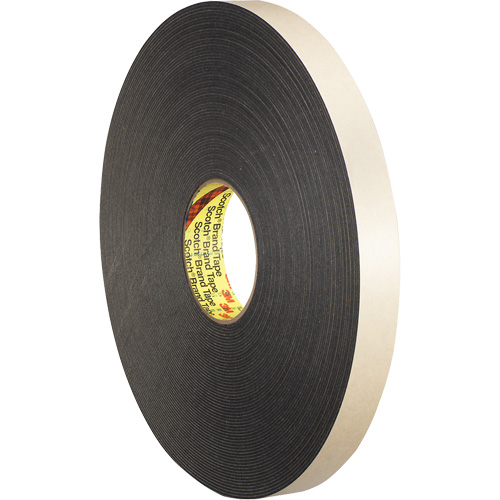 Double-Coated Foam Tape, 33 m (108') L x 12.7 mm (1/2") W, 62 mils, Polyethylene GTA Hardware Inc