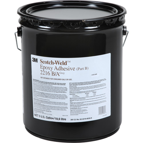 Adh&eacute;sif Scotch-Weld, 5 gal., Seau, Deux composants, Gris GTA Hardware Inc