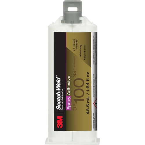 Scotch-Weld Adhesive, 1.64 fl. oz., Cartridge, Two-Part, Translucent GTA Hardware Inc