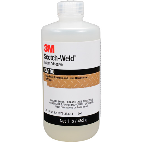 Scotch-Weld Instant Adhesive CA100, Off-White, Bottle, 1 lbs. GTA Hardware Inc
