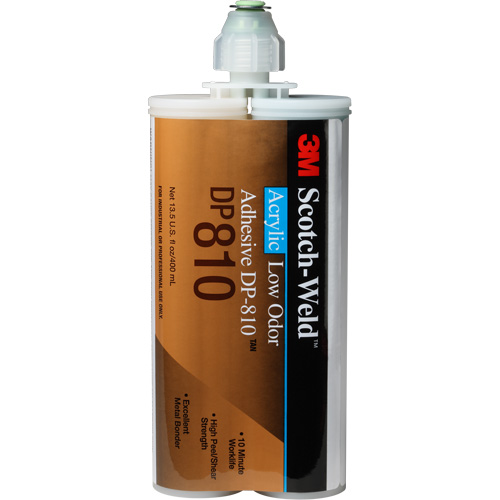 Adh&eacute;sif acrylique &agrave; faible odeur Scotch-Weld, Deux composants, Cartouche, 400 ml, Blanc cass&eacute; GTA Hardware Inc