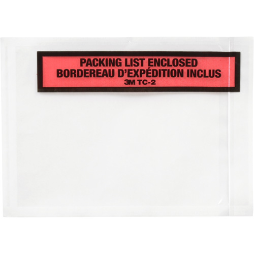 Pochette pour bordereau d'exp&eacute;dition, 5-1/2" lo x 4-1/2" la, Style Insertion par extr&eacute;mit&eacute; GTA Hardware Inc