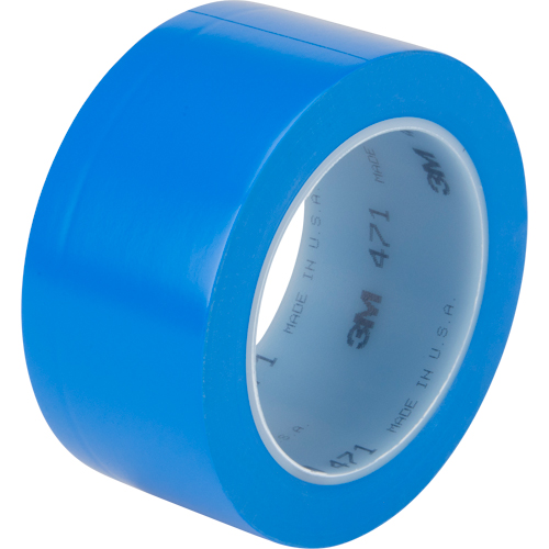 Ruban en vinyle 471, 50,8 mm (2") la x 32,9 m (108') lo, 5,3 mils, Bleu GTA Hardware Inc