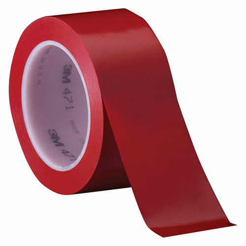Ruban en vinyle 471, 6 mm (1/4") la x 32,9 m (108') lo, 5,2 mils, Rouge GTA Hardware Inc