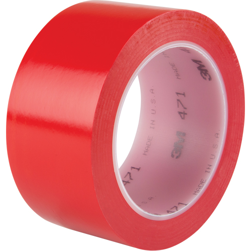471 Vinyl Tape, 50.8 mm (2") W x 32.9 m (108') L, 5.3 mils, Red GTA Hardware Inc