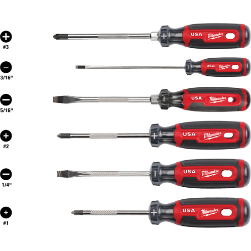 Cushion Grip Screwdriver Set, 6 Pcs. GTA Hardware Inc