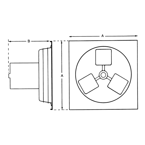Ventilateur d'&eacute;chappement 12" s&eacute;rie panneau 1SP GTA Hardware Inc