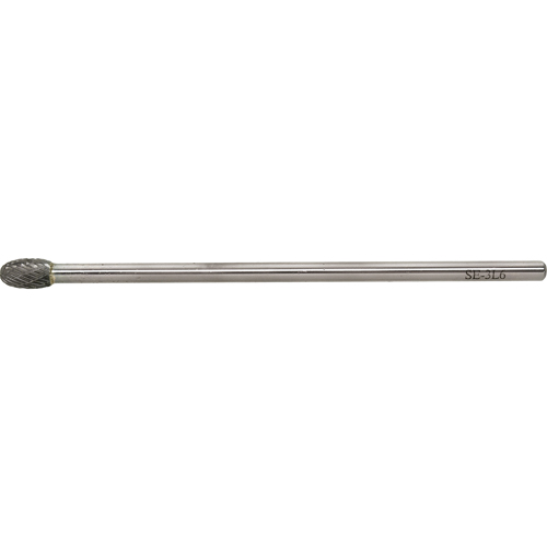 Solid Carbide Burr, SE-1L6, 1/4" Dia., 1/4" Shank, 3/8" Depth of Cut GTA Hardware Inc