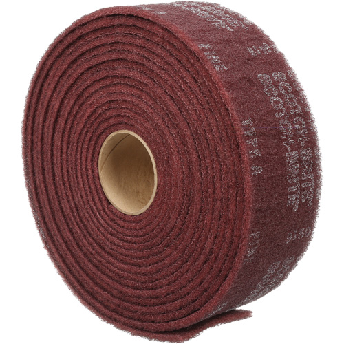 Ruban de nettoyage et de finition Scotch-Brite, Moyen, Oxyde d'aluminium, 4" la x 30' lo GTA Hardware Inc