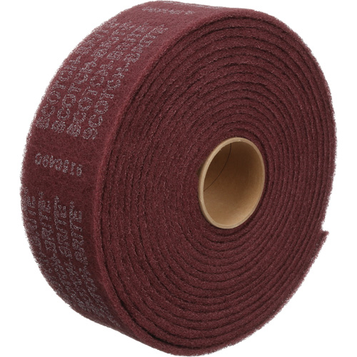 Ruban de nettoyage et de finition Scotch-Brite, Moyen, Oxyde d'aluminium, 4" la x 30' lo GTA Hardware Inc