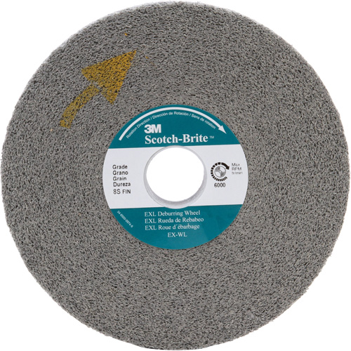 Meule d'&eacute;barbage EXL Scotch-Brite, 8" x 1", Arbre de 3" GTA Hardware Inc