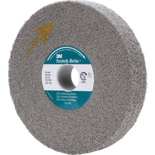 Meule d'&eacute;barbage EXL Scotch-Brite, 8" x 1", Arbre de 3" GTA Hardware Inc