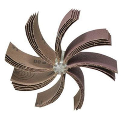 Outil de polissage d'al&eacute;sage &agrave; lamelles ordinaires B-830, Oxyde d'aluminium, Grain 80, 6-3/4" x 1-1/2" GTA Hardware Inc
