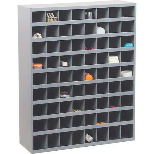 Armoires pour bacs de rangement en acier, 33-3/4" la x 12" p x 42" h, Gris GTA Hardware Inc