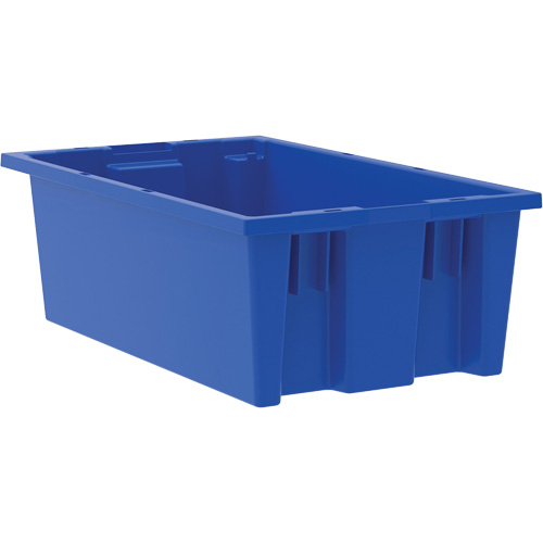 Nesting and Stacking Tote, 6" x 11" x 18", Blue GTA Hardware Inc