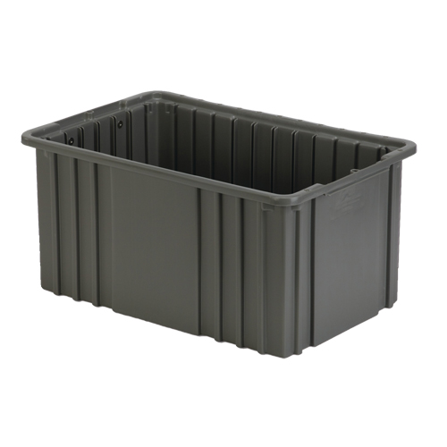 Contenant Divider Box, Poly&eacute;thyl&egrave;ne, 15,5" la x 9,9" p x 8" h, Gris GTA Hardware Inc