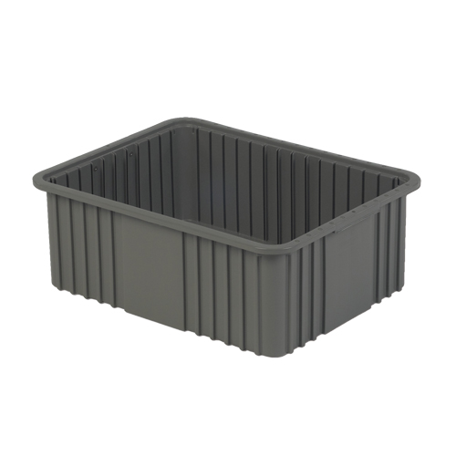 Contenant Divider Box, Poly&eacute;thyl&egrave;ne, 20,9" la x 15,9" p x 8" h, Gris GTA Hardware Inc