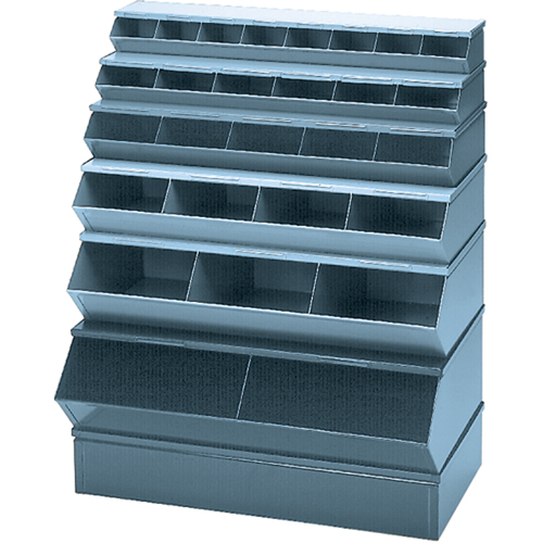 Sectional Bin Units, 100 lbs. Cap., 37" W x 12" D x 4-1/2" H, Blue GTA Hardware Inc