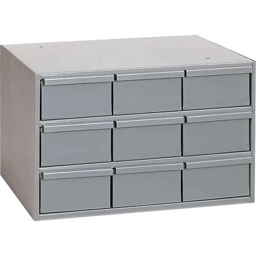 Industrial Drawer Cabinets, 9 Drawers, 17-1/4" W x 11-5/8" D x 10-7/8" H, Grey GTA Hardware Inc