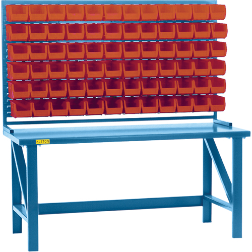 Rayonnage &agrave; persienne avec bacs, 36 bacs, 72" la x 15" p x 40" h GTA Hardware Inc