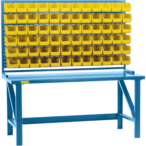 Rayonnage &agrave; persienne avec bacs, 36 bacs, 72" la x 15" p x 40" h GTA Hardware Inc