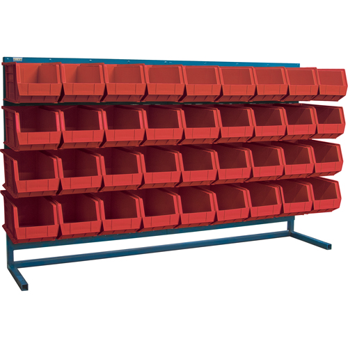 Rayonnage &agrave; persienne avec bacs, 36 bacs, 72" la x 15" p x 40" h GTA Hardware Inc