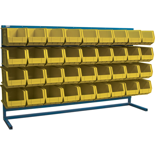 Rayonnage &agrave; persienne avec bacs, 36 bacs, 72" la x 15" p x 40" h GTA Hardware Inc