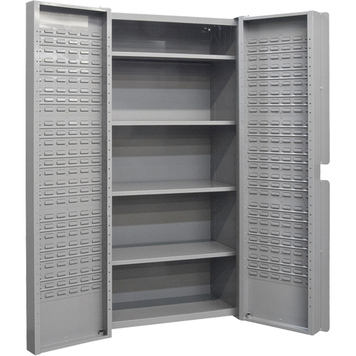 Deep Door Combination Cabinets, 38" W x 24" D x 72" H, Grey GTA Hardware Inc