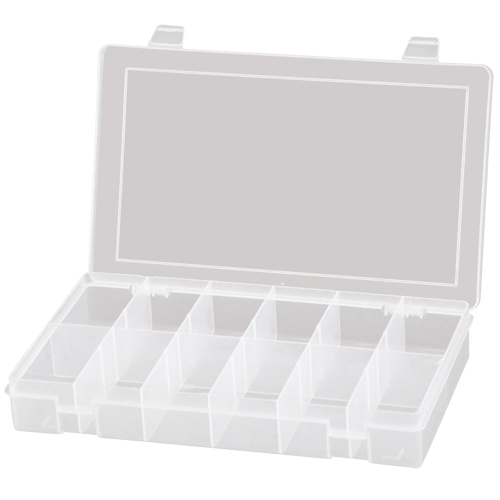 Boîtes &agrave; compartiments compactes en polypropyl&egrave;ne, 11" la x 6-3/4" p x 1-3/4" h, 12 compartiments GTA Hardware Inc