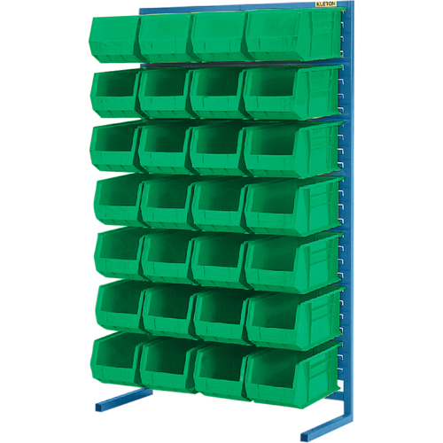 Support stationnaire pour bacs &agrave; un c&ocirc;t&eacute;, 36" la x 12" p x 61" h, 28 bacs GTA Hardware Inc