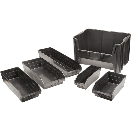Recycled Shelf Bins, 4-1/8" W x 11-5/8" D x 4" H, 30 lbs. Capacity GTA Hardware Inc