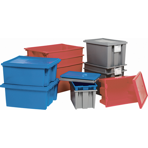 Contenants Stack & Nest, 15" x 29,5" x 19,5", Bleu GTA Hardware Inc