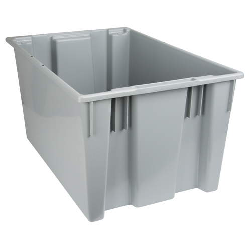Stack & Nest Totes, 15" x 29.5" x 19.5", Grey GTA Hardware Inc