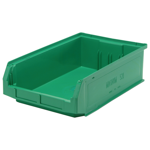 Giant Stacking Containers, 12.375" W x 19.75" D x 5.875" H, Green GTA Hardware Inc