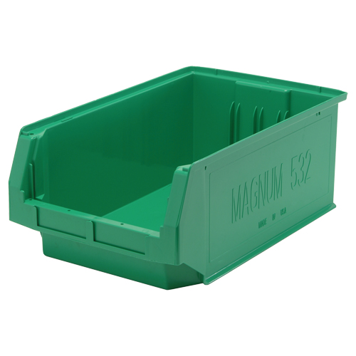 Giant Stacking Containers, 12.375" W x 19.75" D x 7.875" H, Green GTA Hardware Inc