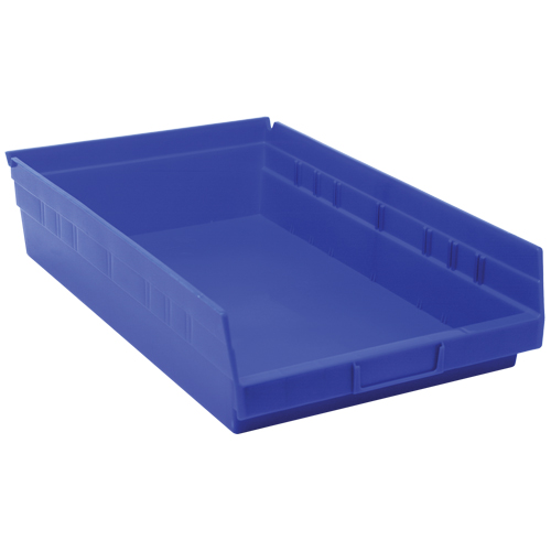 Bacs de rangement pour tablettes, 11-1/8" la x 4" H x 17-7/8" p, Bleu, Capacit&eacute; 40 lb GTA Hardware Inc