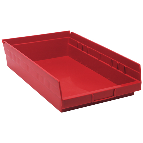 Bacs de rangement pour tablettes, 11-1/8" la x 4" H x 17-7/8" p, Rouge, Capacit&eacute; 40 lb GTA Hardware Inc